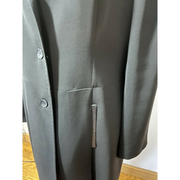 Beautiful Black Long Blazer Size 12 Made In France With Buttons And Pockets - Picture 4 of 10